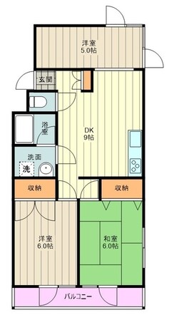 ヒルハイツ日野の物件間取画像